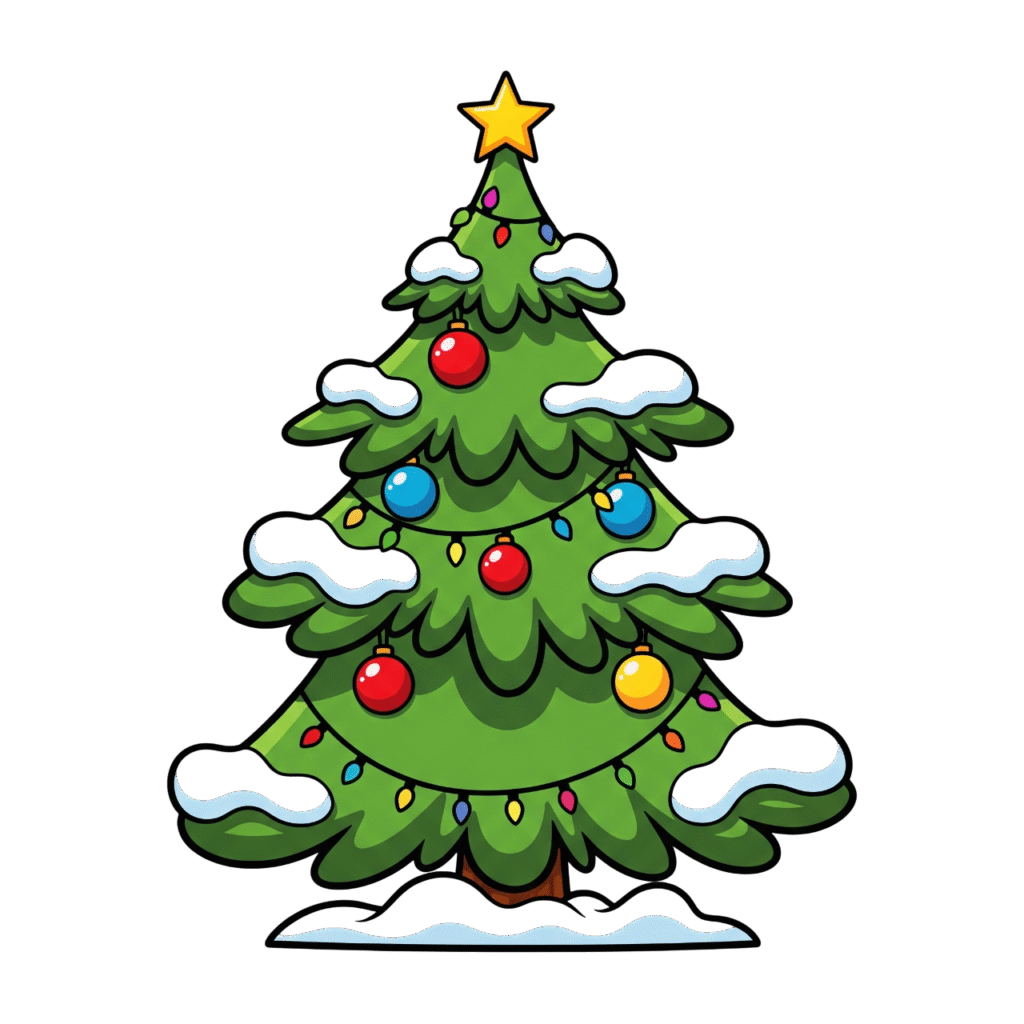download christmas tree image without background